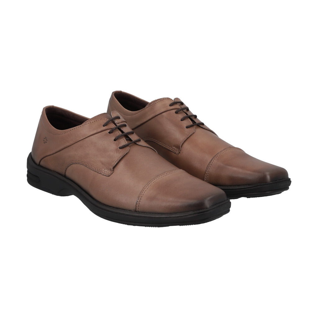 Zapato Formal Hombre Cuero Marrón Perlatto