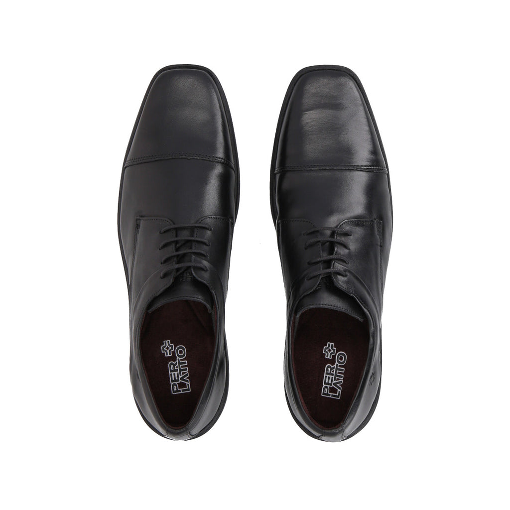 Zapato Formal Hombre Cuero Negro 514  Perlatto