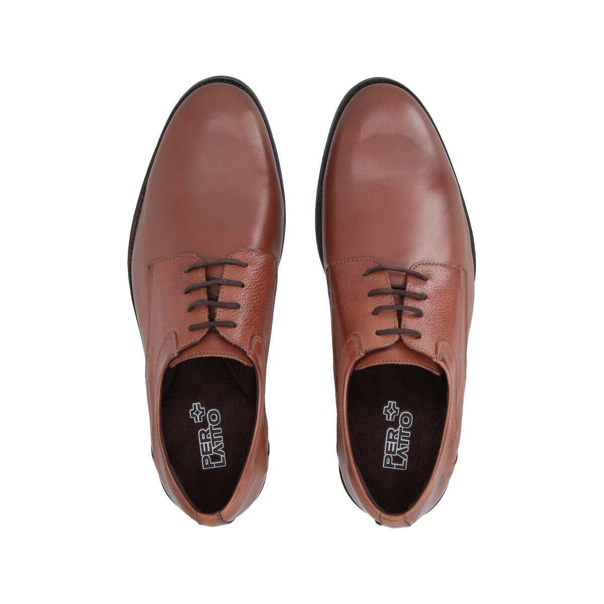 Zapato Formal Hombre Cuero Marron 560 Perlatto