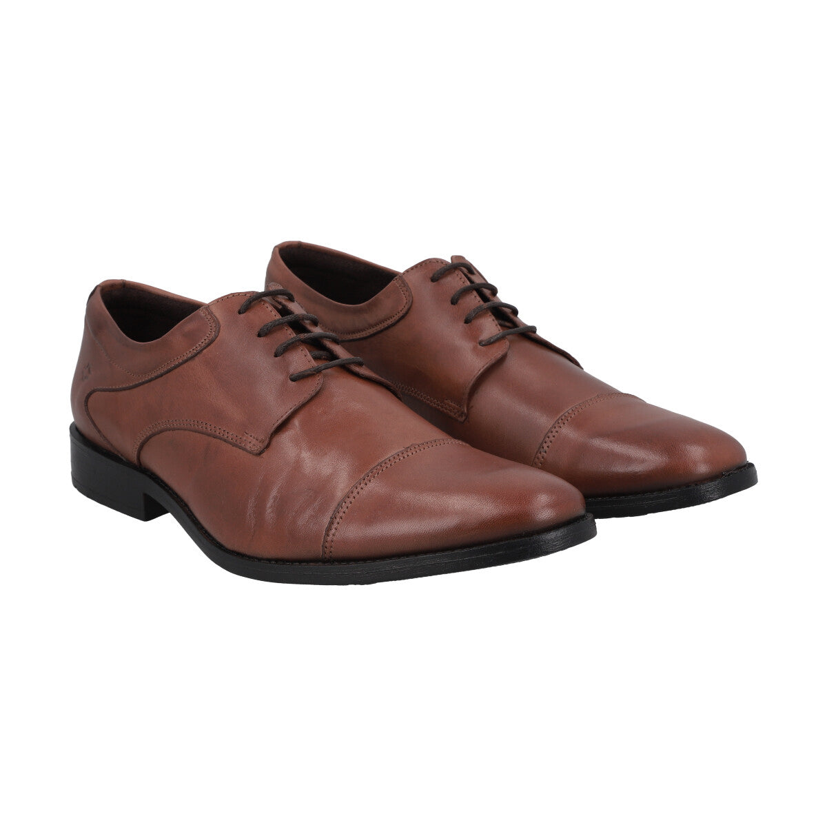 Zapato Formal Hombre Cuero Marron Perlatto