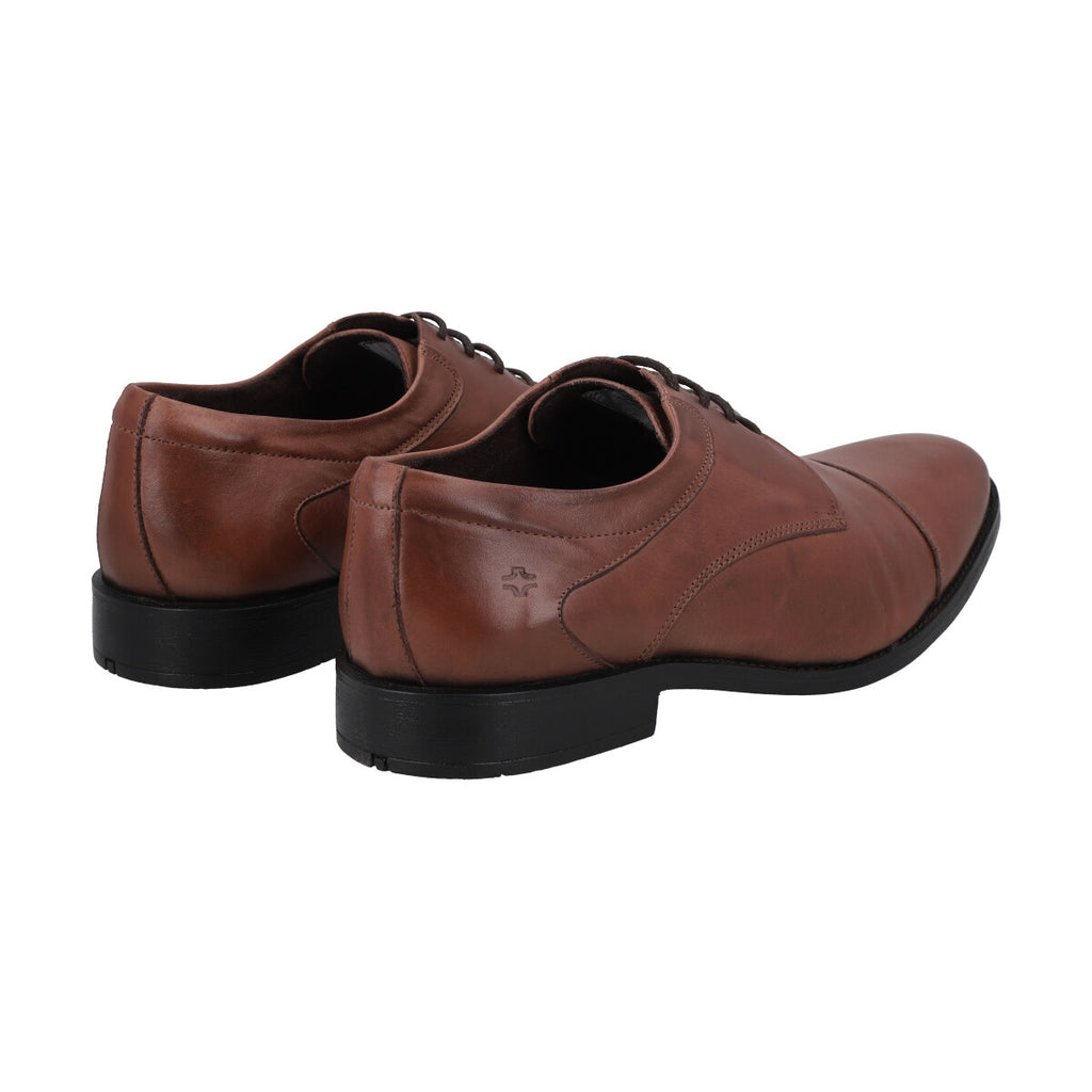 Zapato Formal Hombre Cuero Marron Perlatto