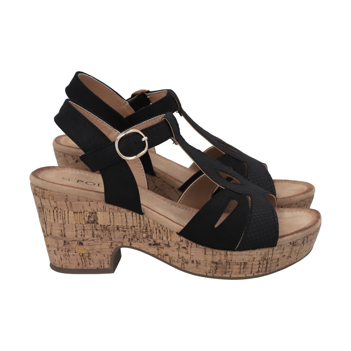 Sandalia Mujer Negro Mora Police