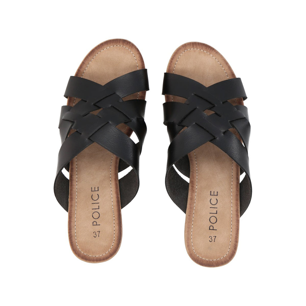 Sandalia Mujer Negro Flora Police