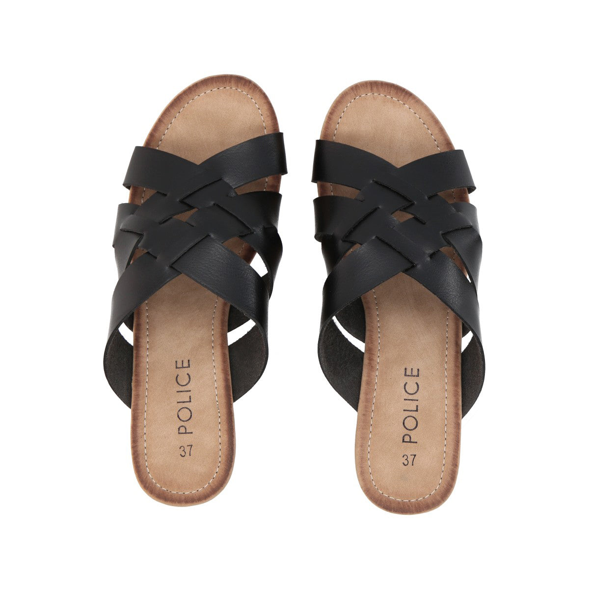 Sandalia Mujer Negro Flora Police