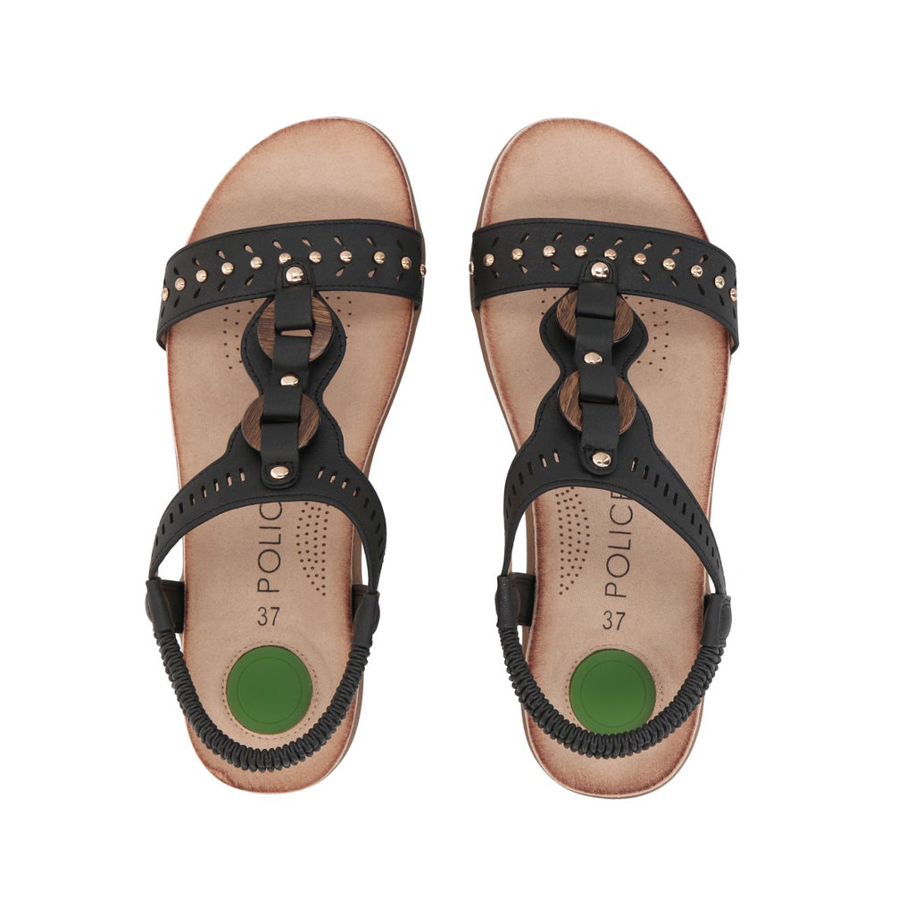 Sandalia Mujer Negro Camila 2  Police