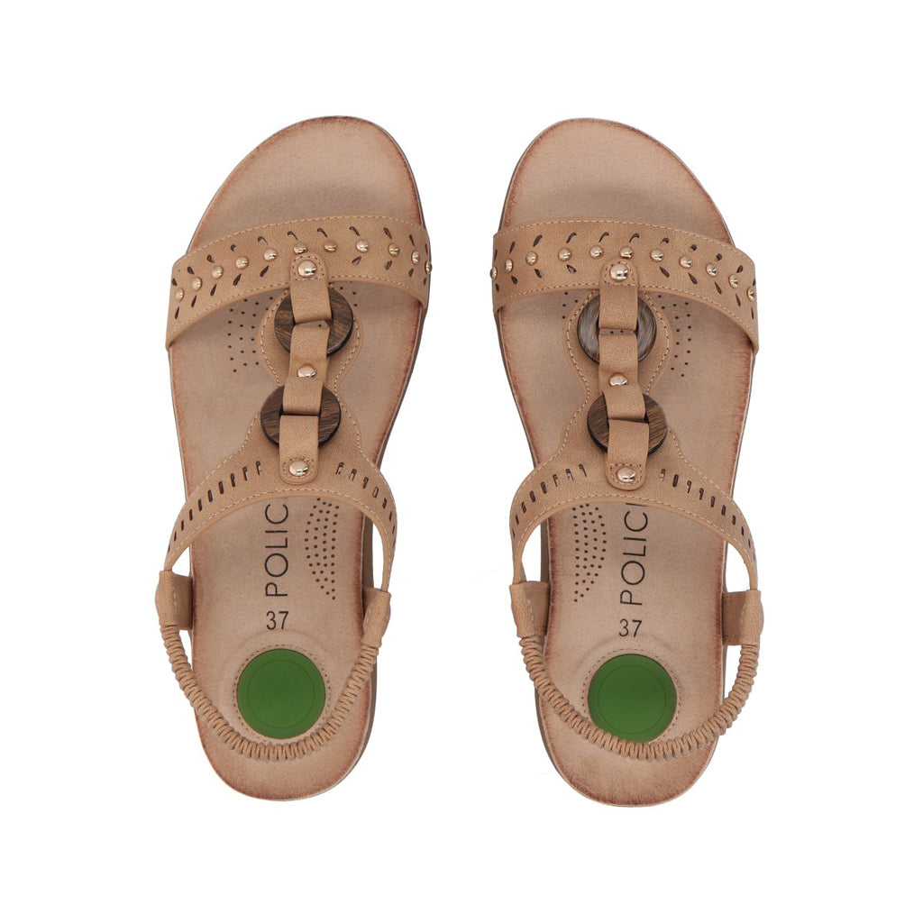 Sandalia Mujer Camel Camila Police