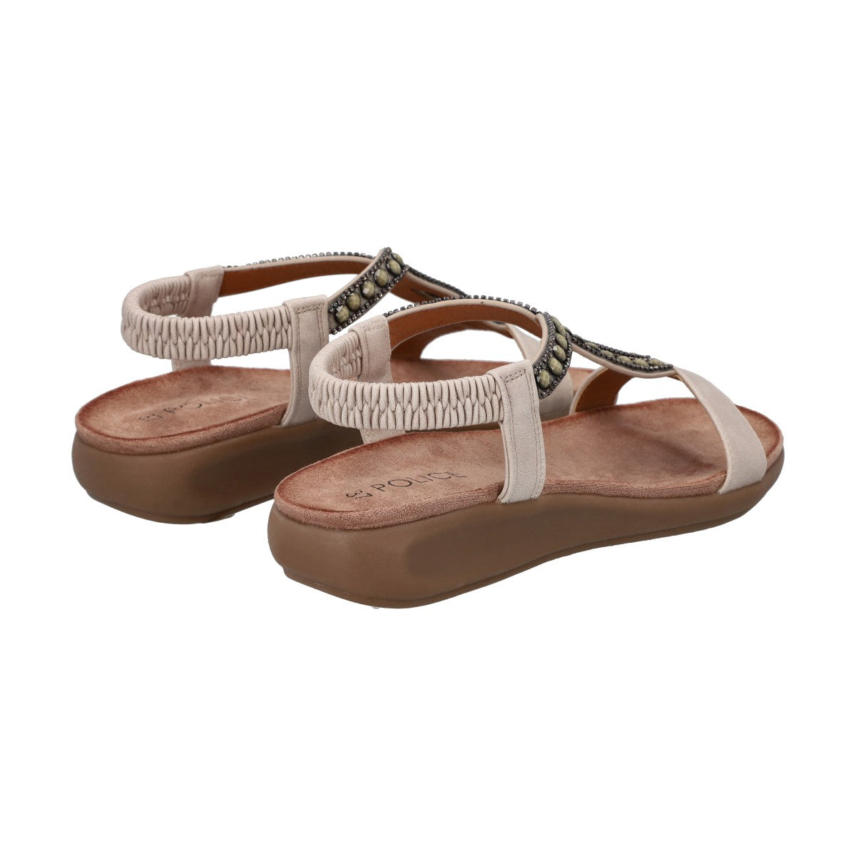 Sandalia Mujer Beige  Kelly Police