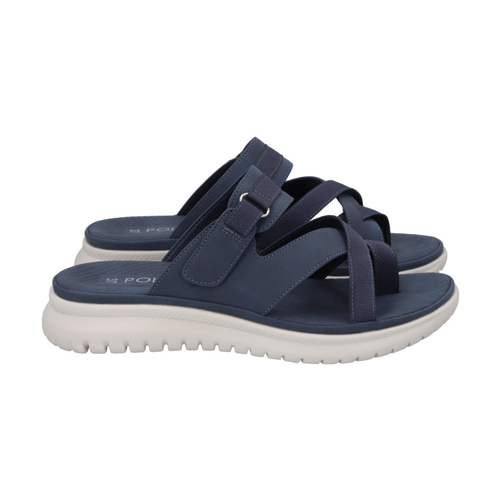 Sandalia Mujer Azul Plataforma Valentina Police