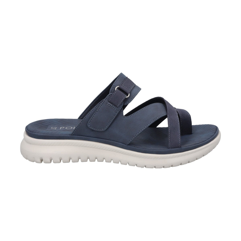 Sandalia Mujer Azul Plataforma Valentina Police