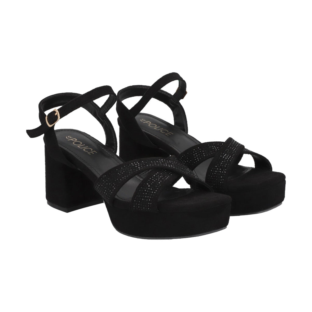 Sandalia Mujer Negro/Strass Noa Police