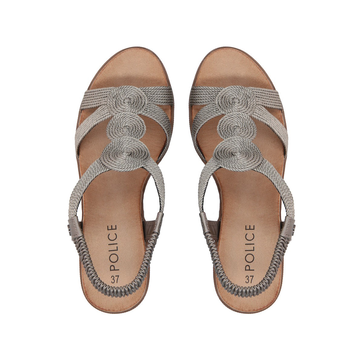 Sandalia Mujer Plata Camila Police