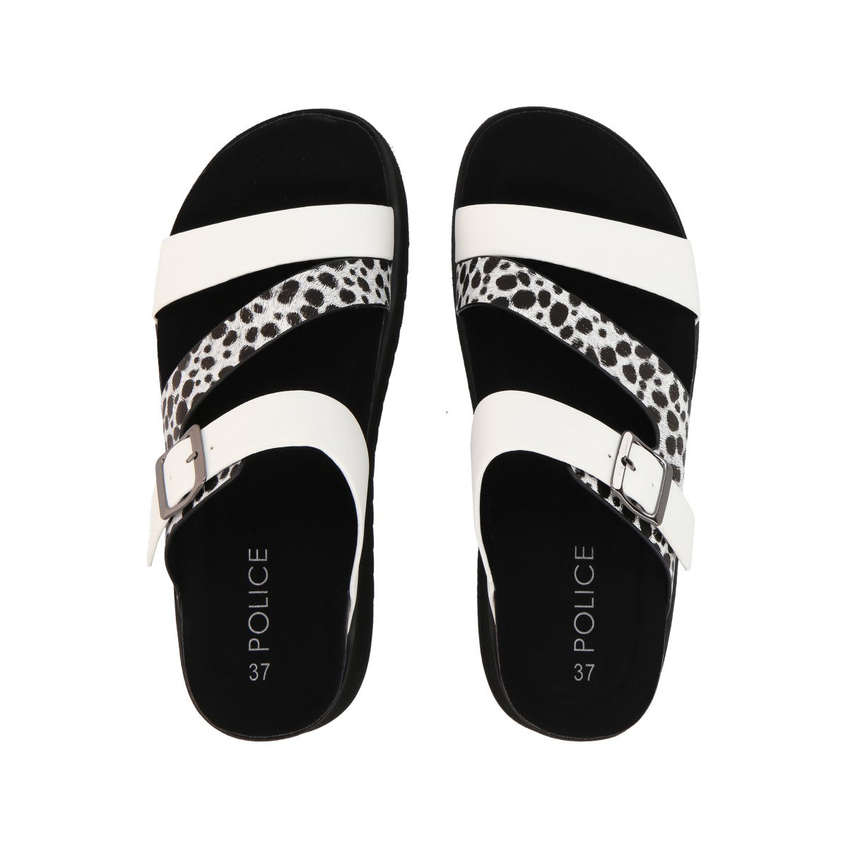 Sandalia Mujer Blanco/Print Plataforma Constanza Police