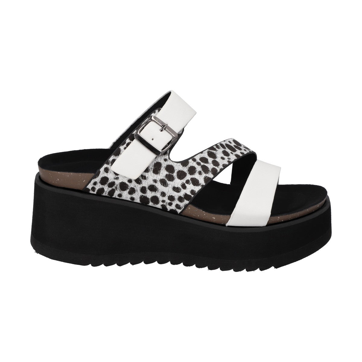 Sandalia Mujer Blanco/Print Plataforma Constanza Police