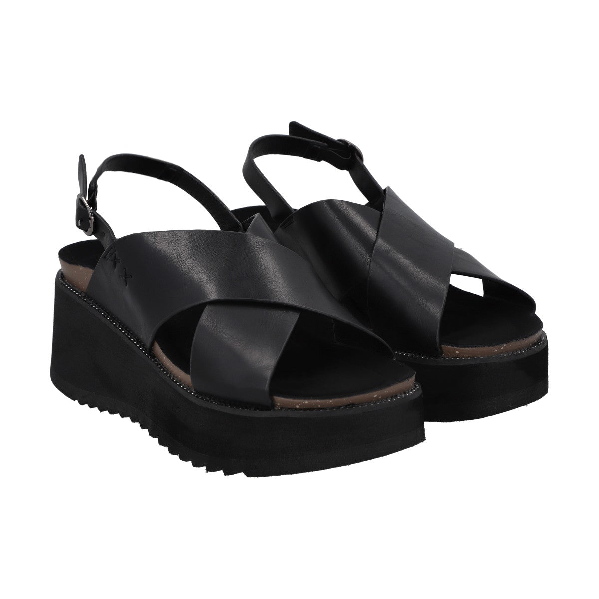 Sandalia Mujer Negro Polly Police