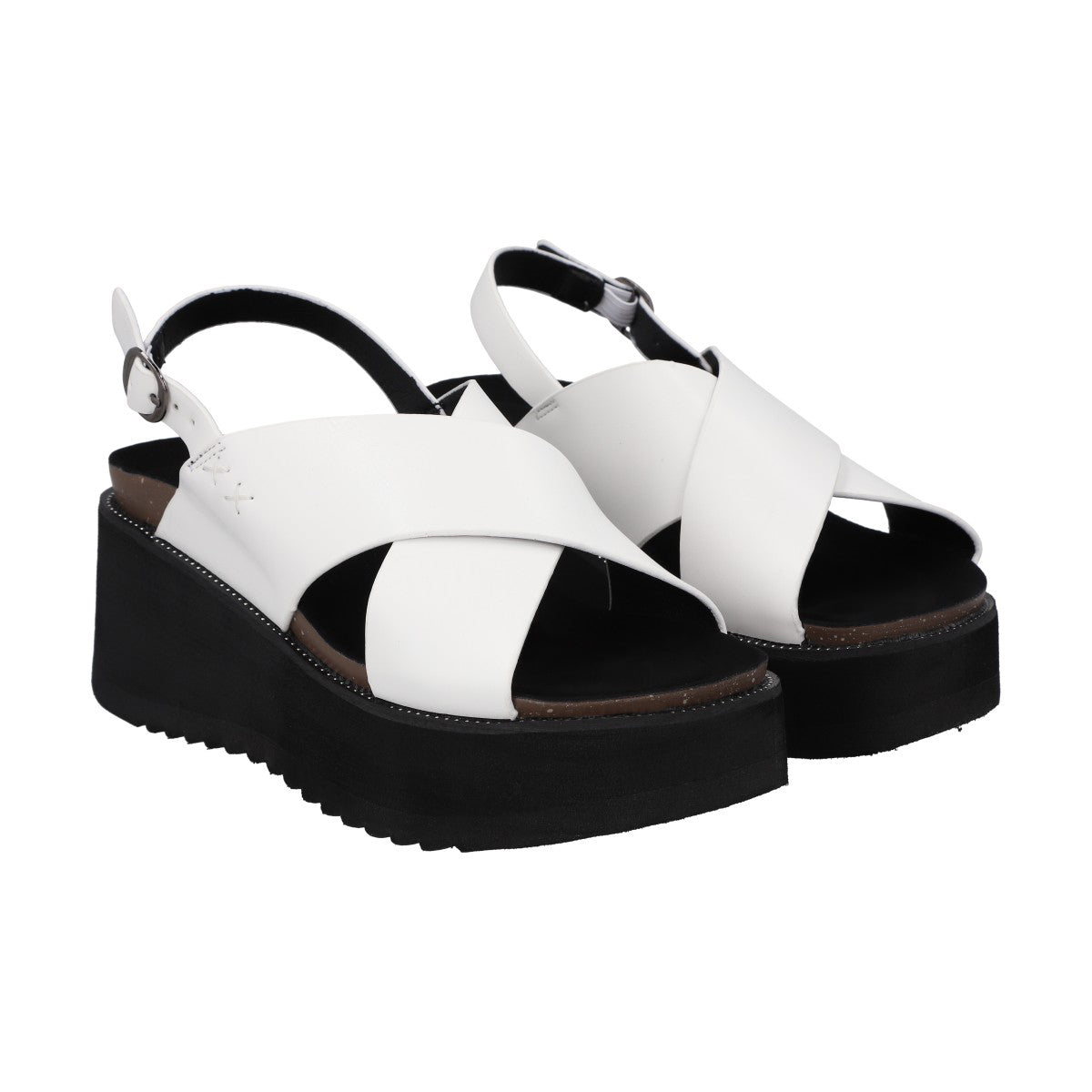 Sandalia Mujer Blanco Plataforma Polly Police