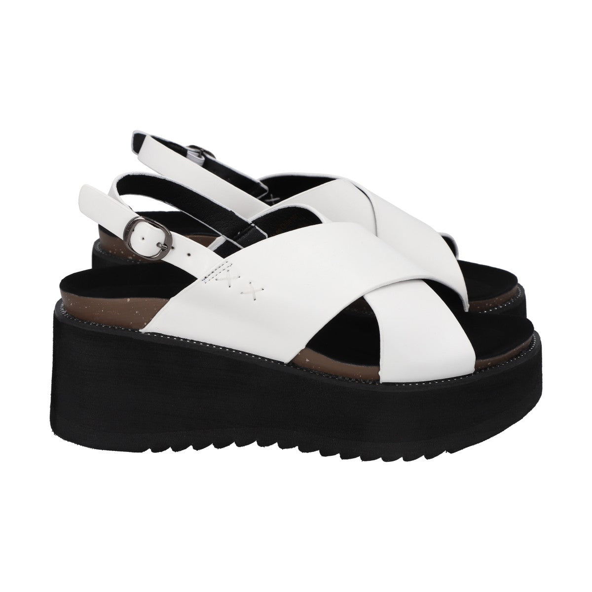 Sandalia Mujer Blanco Plataforma Polly Police