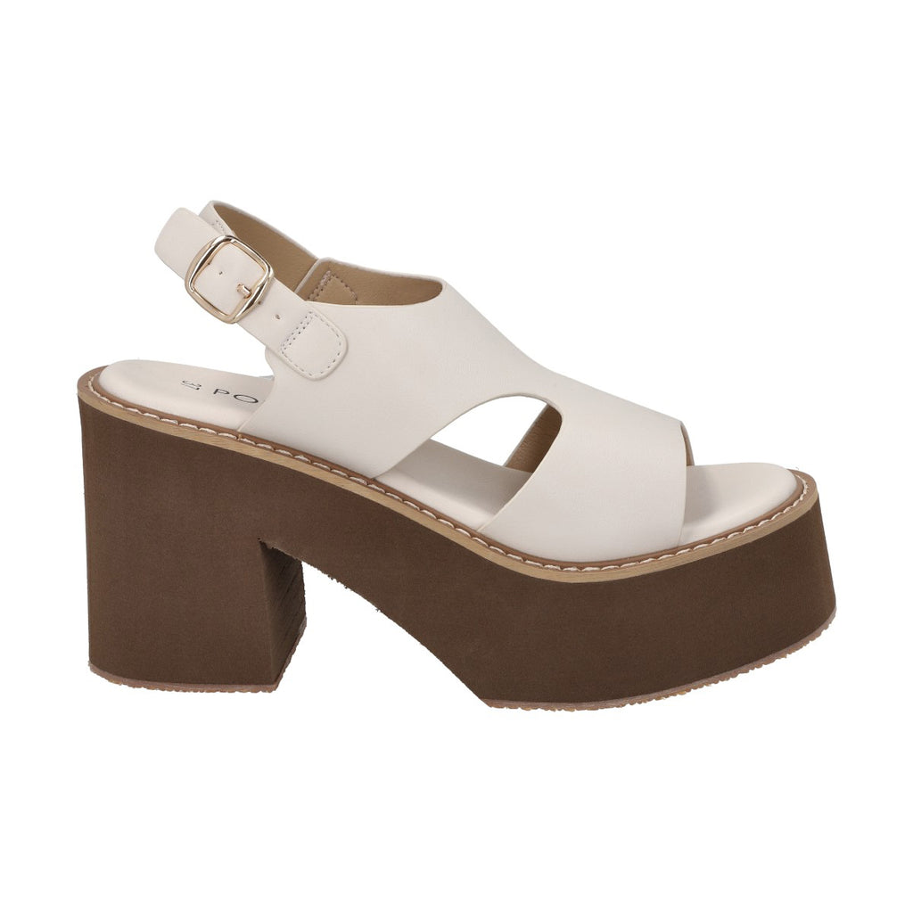 Sandalia Mujer Negro Hueso Police