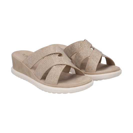 Sandalia Mujer Beige Lili Police
