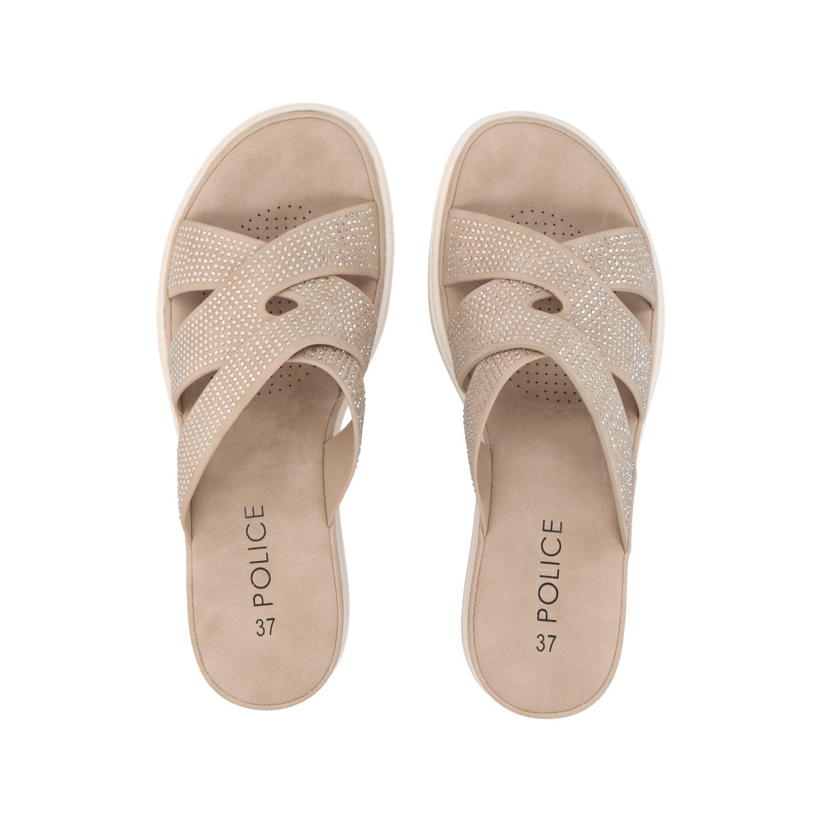 Sandalia Mujer Beige Lili Police