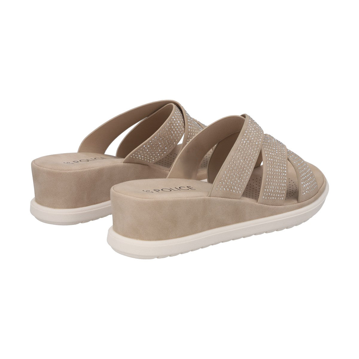 Sandalia Mujer Beige Lili Police