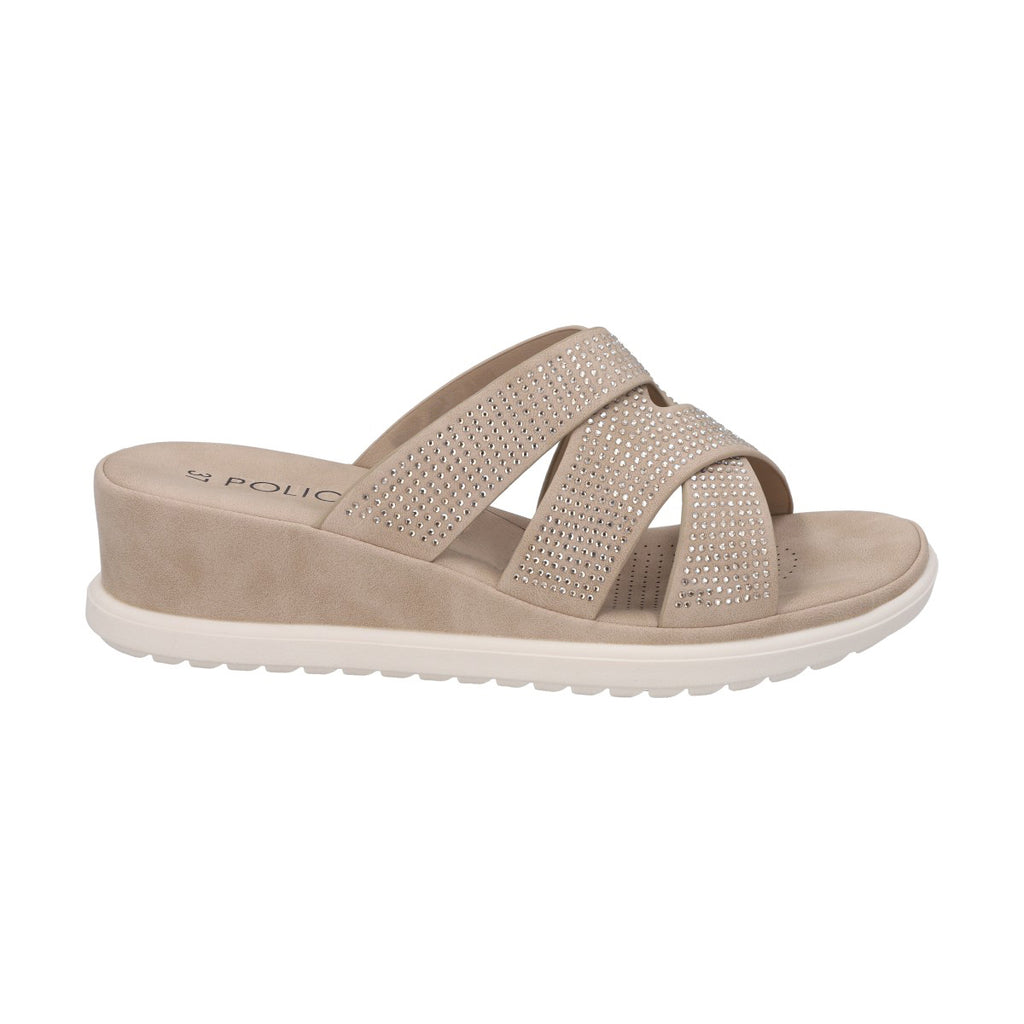 Sandalia Mujer Beige Lili Police