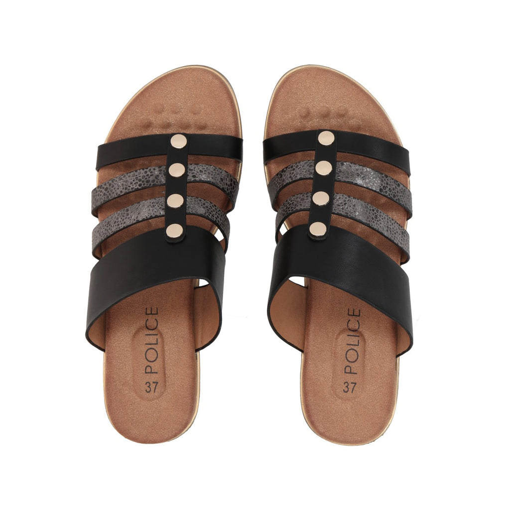 Sandalia Mujer Negro Inés Police