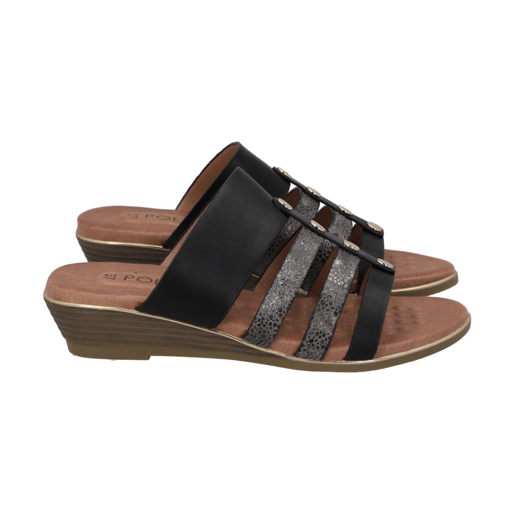 Sandalia Mujer Negro Inés Police