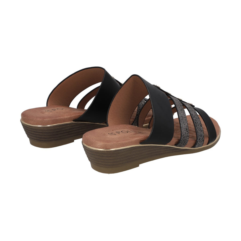 Sandalia Mujer Negro Inés Police