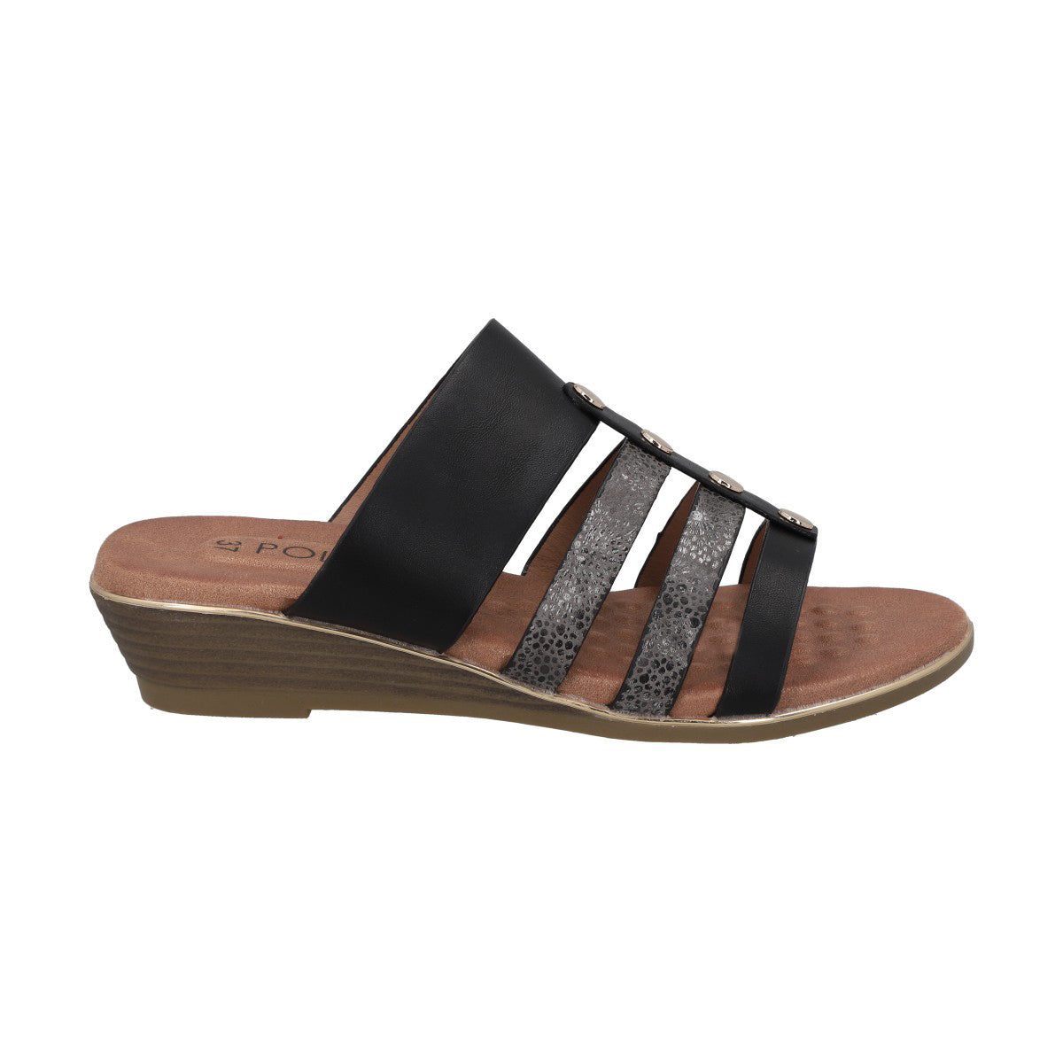 Sandalia Mujer Negro Inés Police