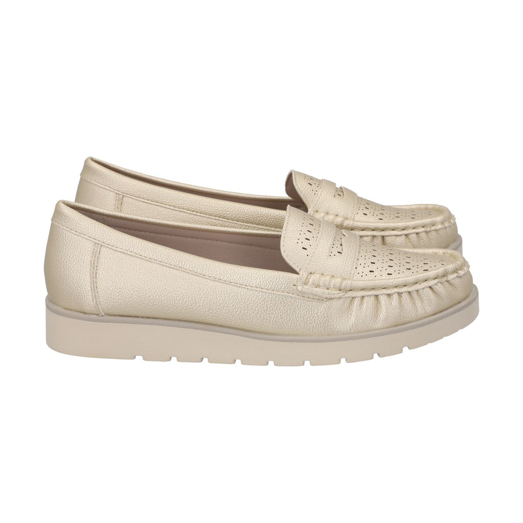 Mocasín Mujer Dorado Sonia Police