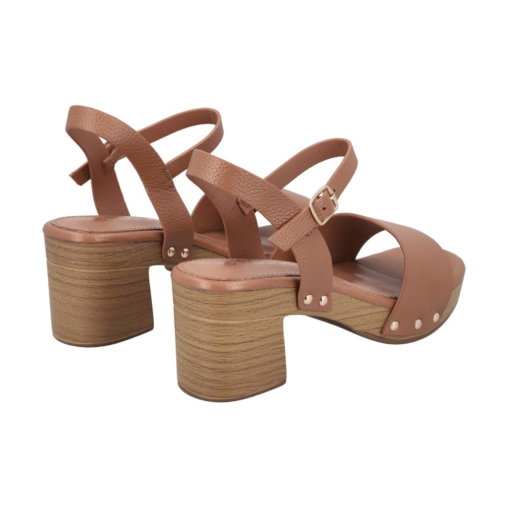 Sandalia Mujer Camel Marina Police