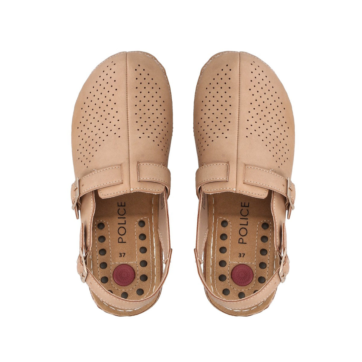 Zueco Mujer Marina Camel Police