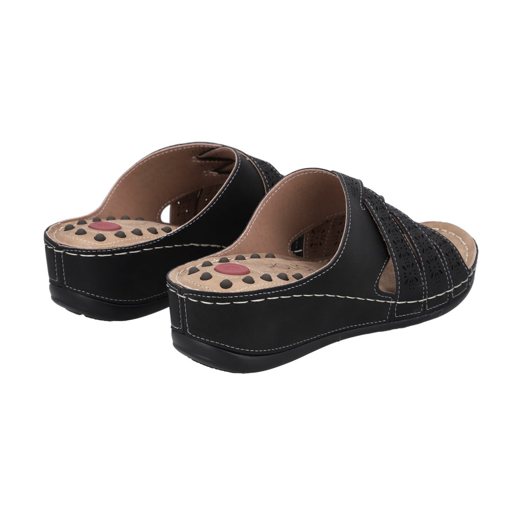 Sandalia Mujer Negro Plataforma Tamara Police