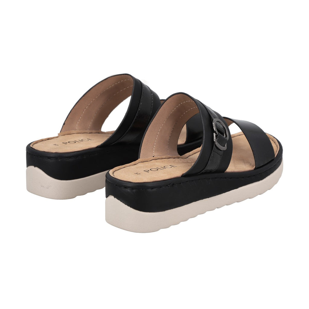 Sandalia Mujer Negro Plataforma Antonela Police