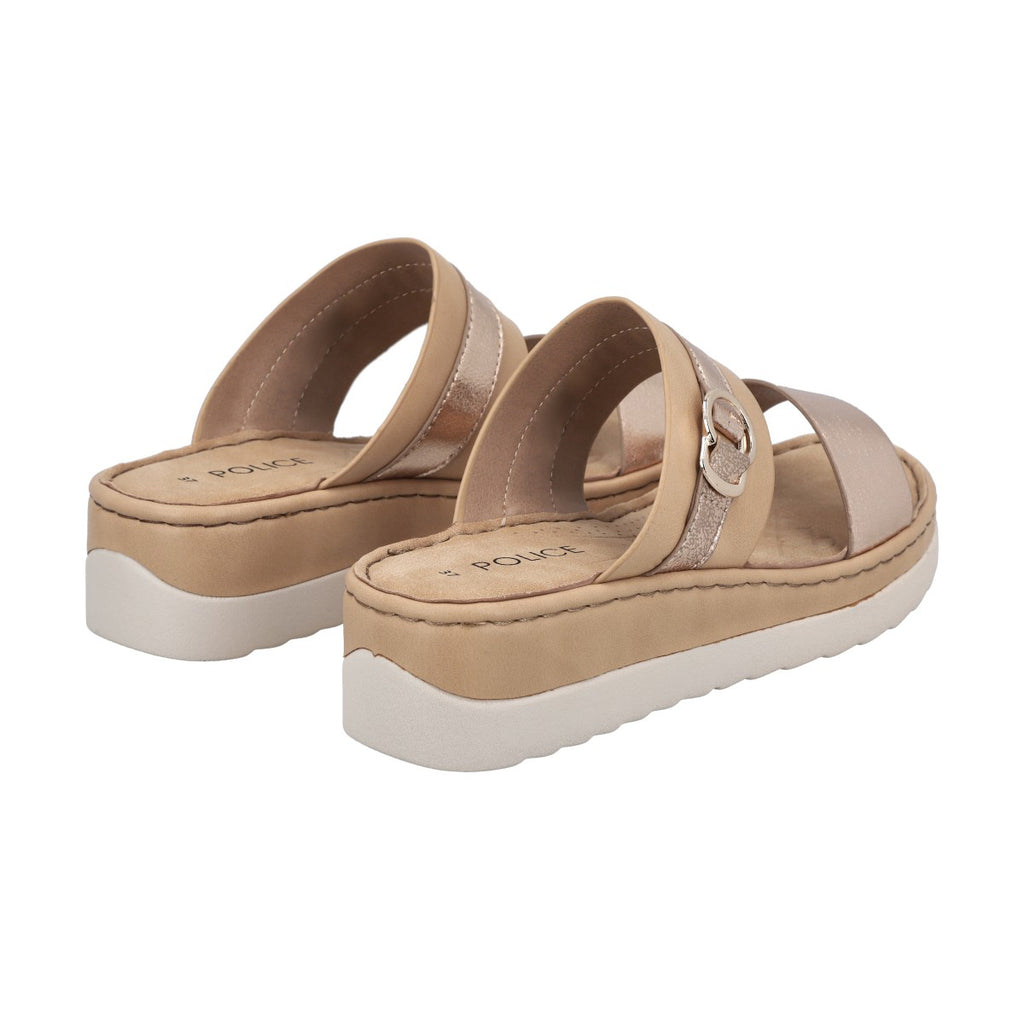 Sandalia Mujer Dorado Flora Police