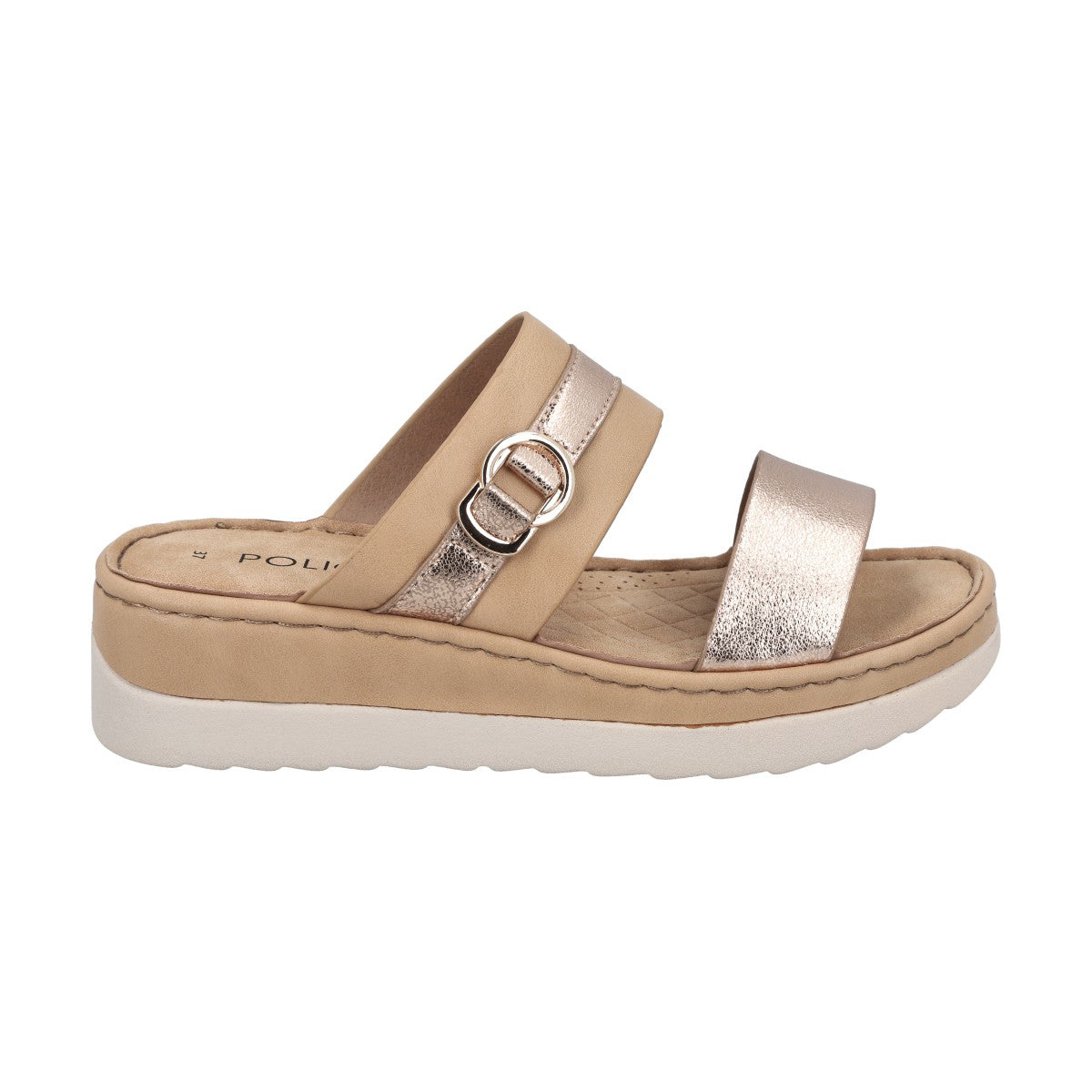 Sandalia Mujer Dorado Flora Police