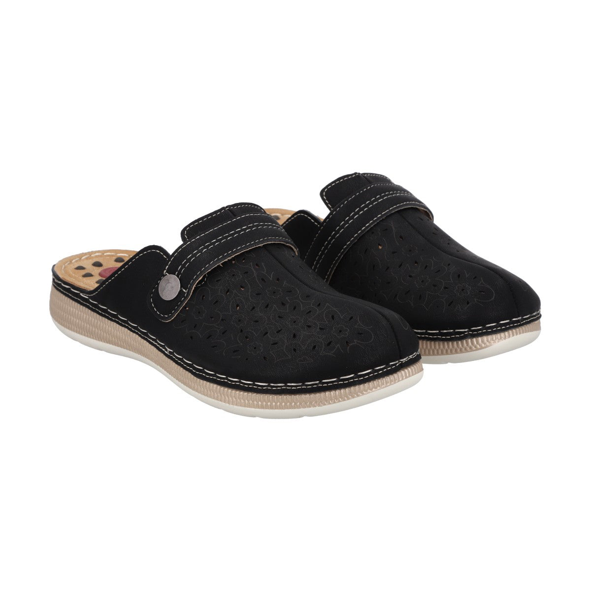 Zueco Mujer Negro Marina Police