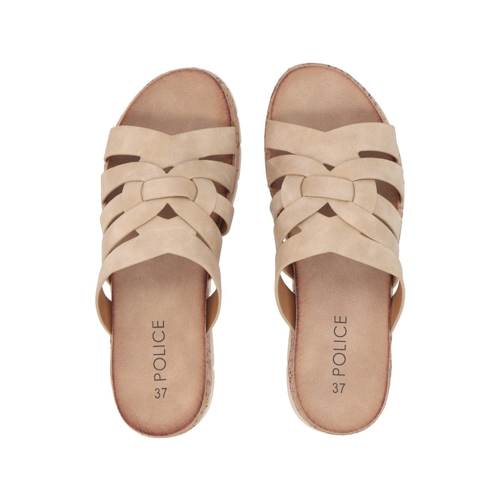 Sandalia Mujer Camel Valentina Police