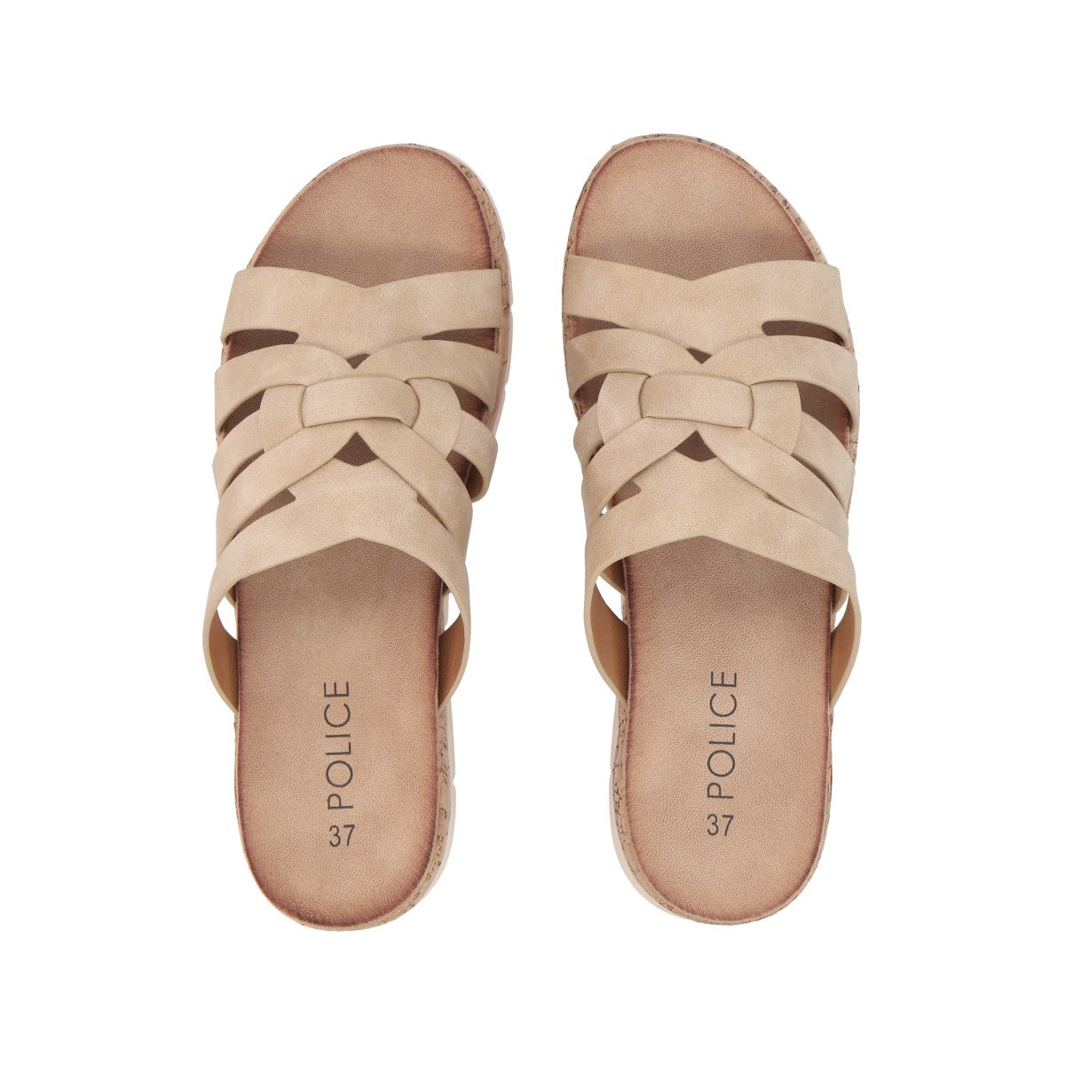 Sandalia Mujer Camel Valentina Police