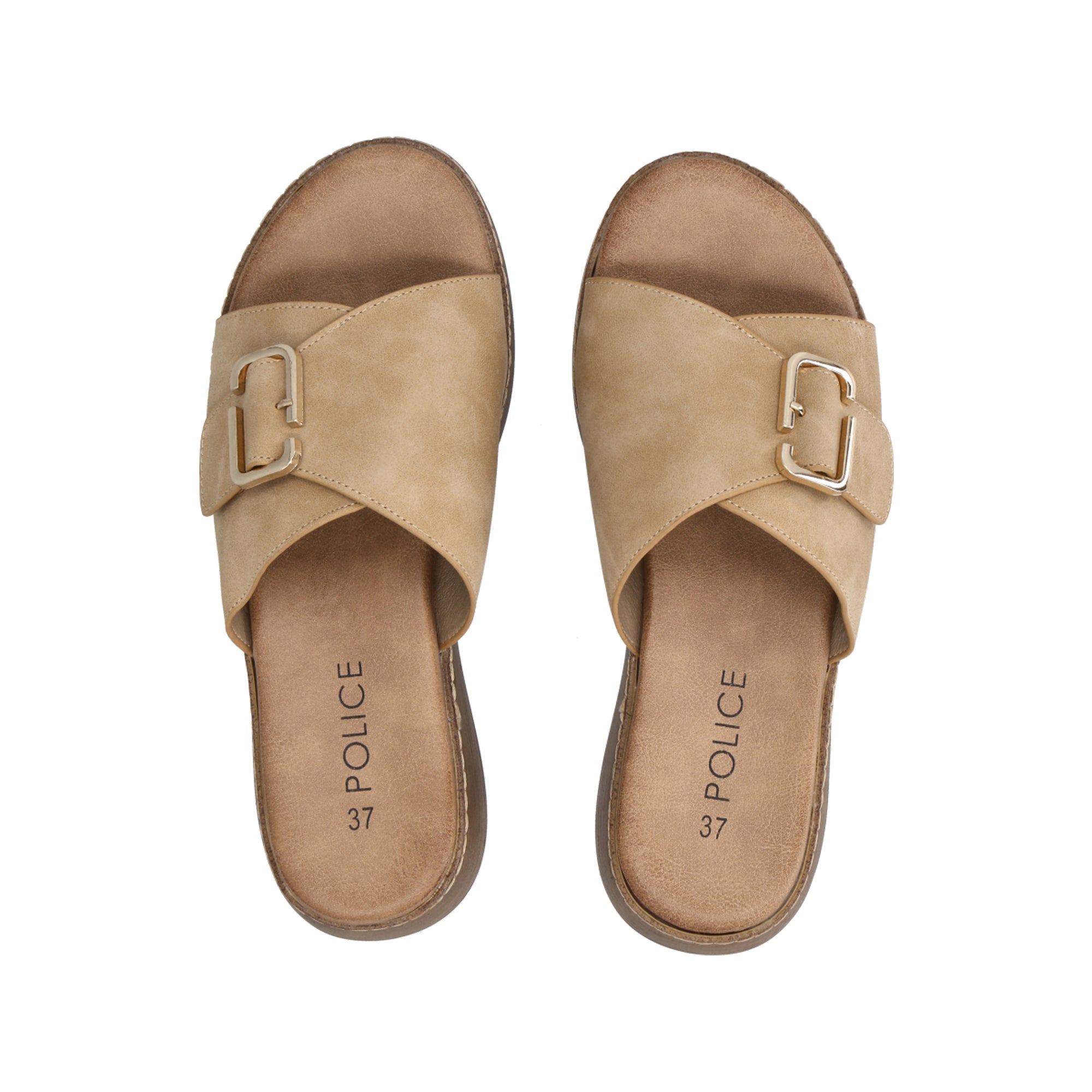 Sandalia Mujer Beige Mila Police