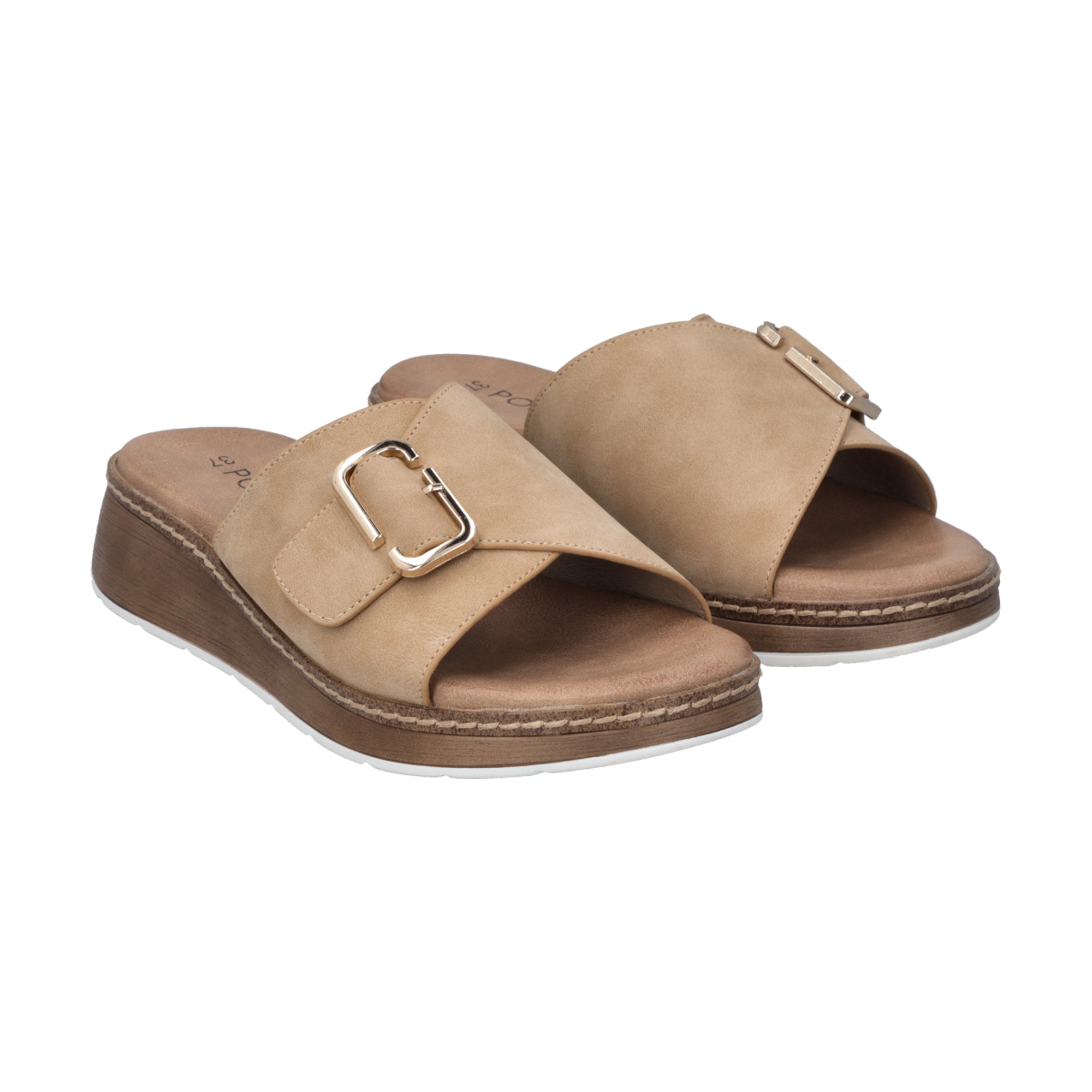 Sandalia Mujer Beige Mila Police
