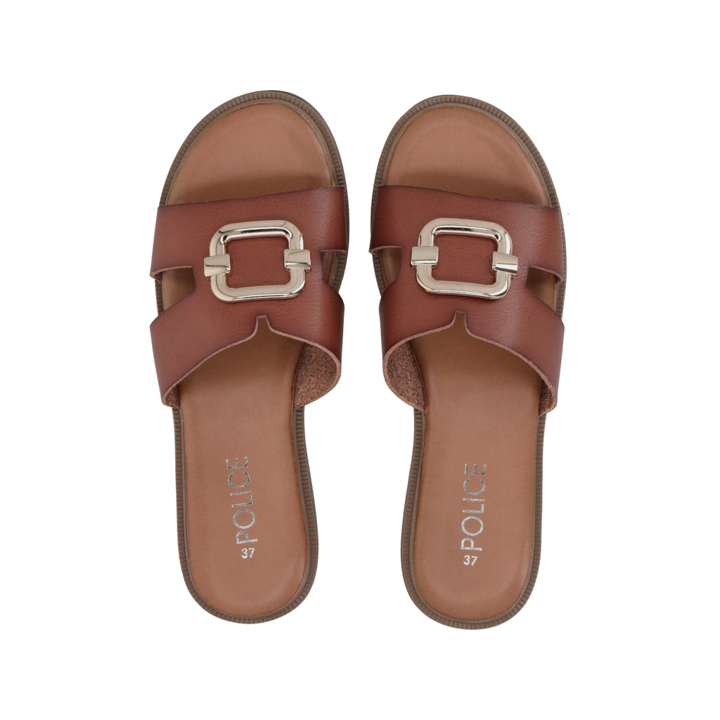 Sandalia Mujer Camel Sienna Police