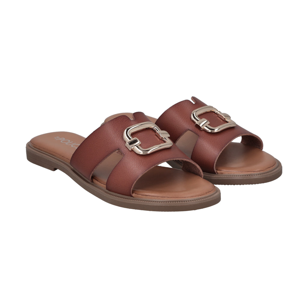 Sandalia Mujer Camel Sienna Police
