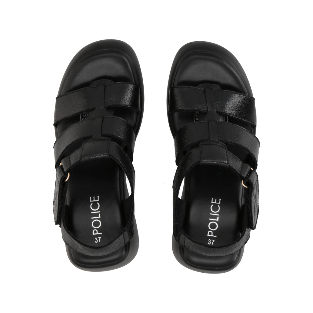 Sandalia Mujer Negro Lift Police