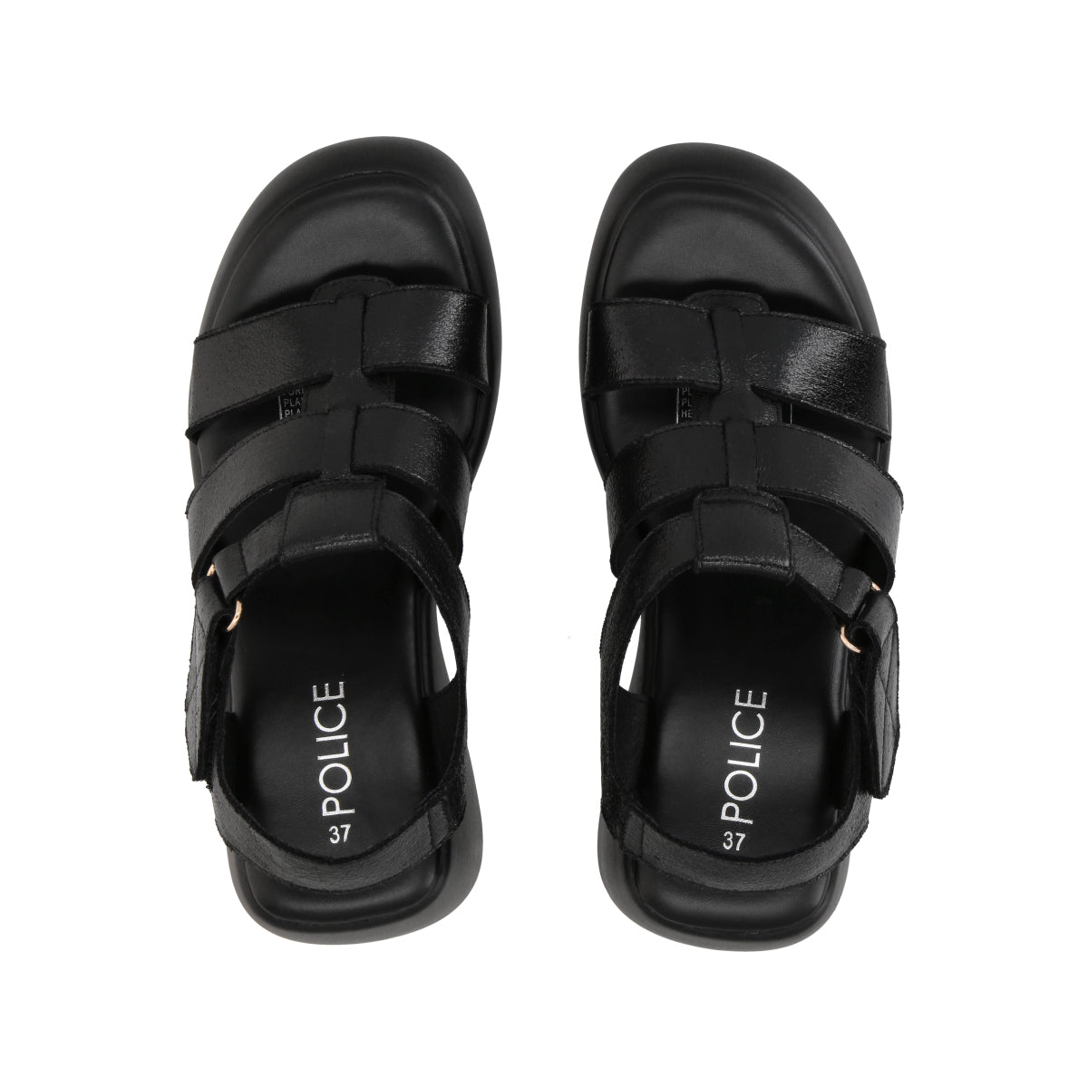 Sandalia Mujer Negro Lift Police