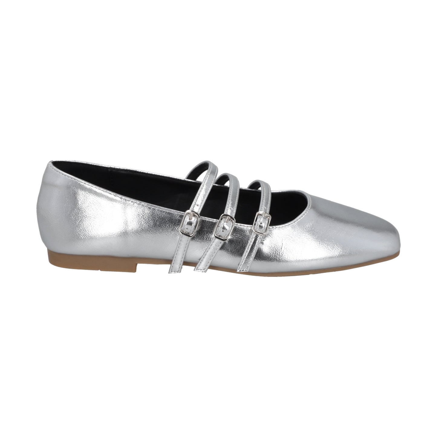 Ballerina Mary Jane Mujer Plata Nati Police