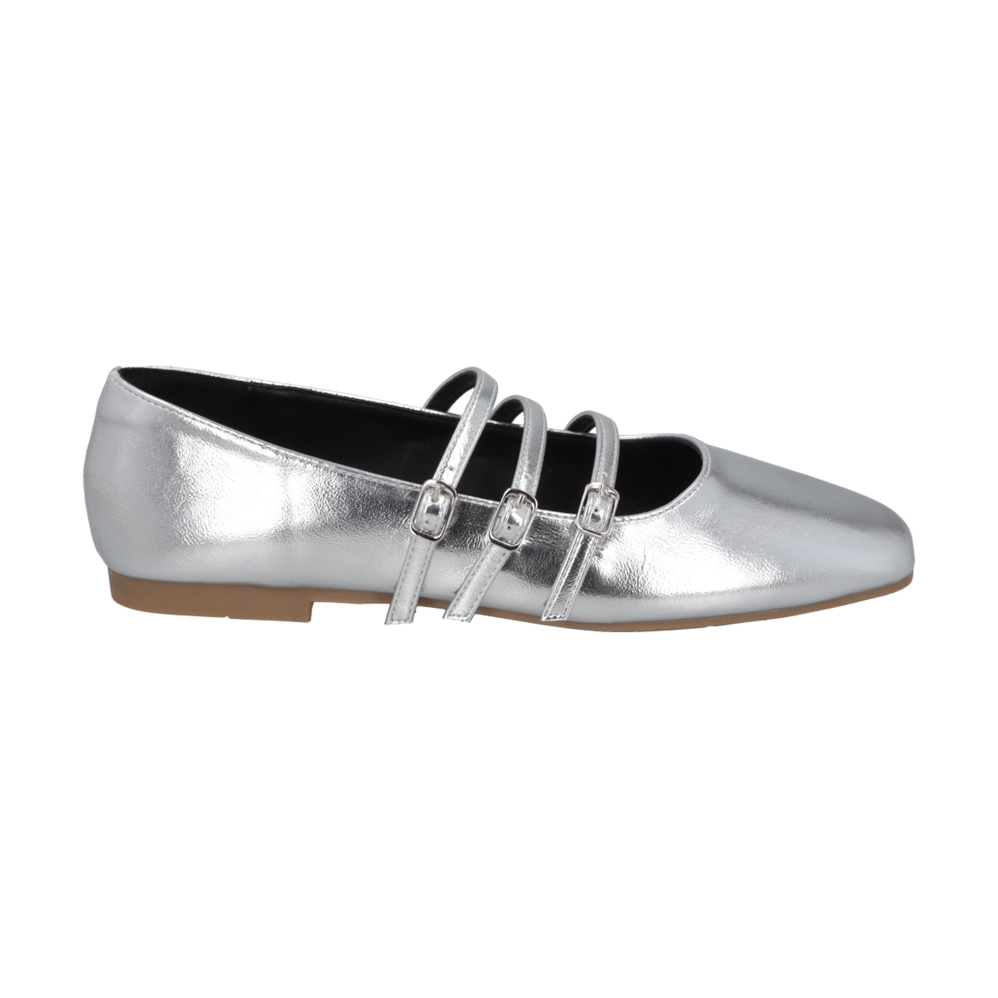 Ballerina Mary Jane Mujer Plata Nati Police