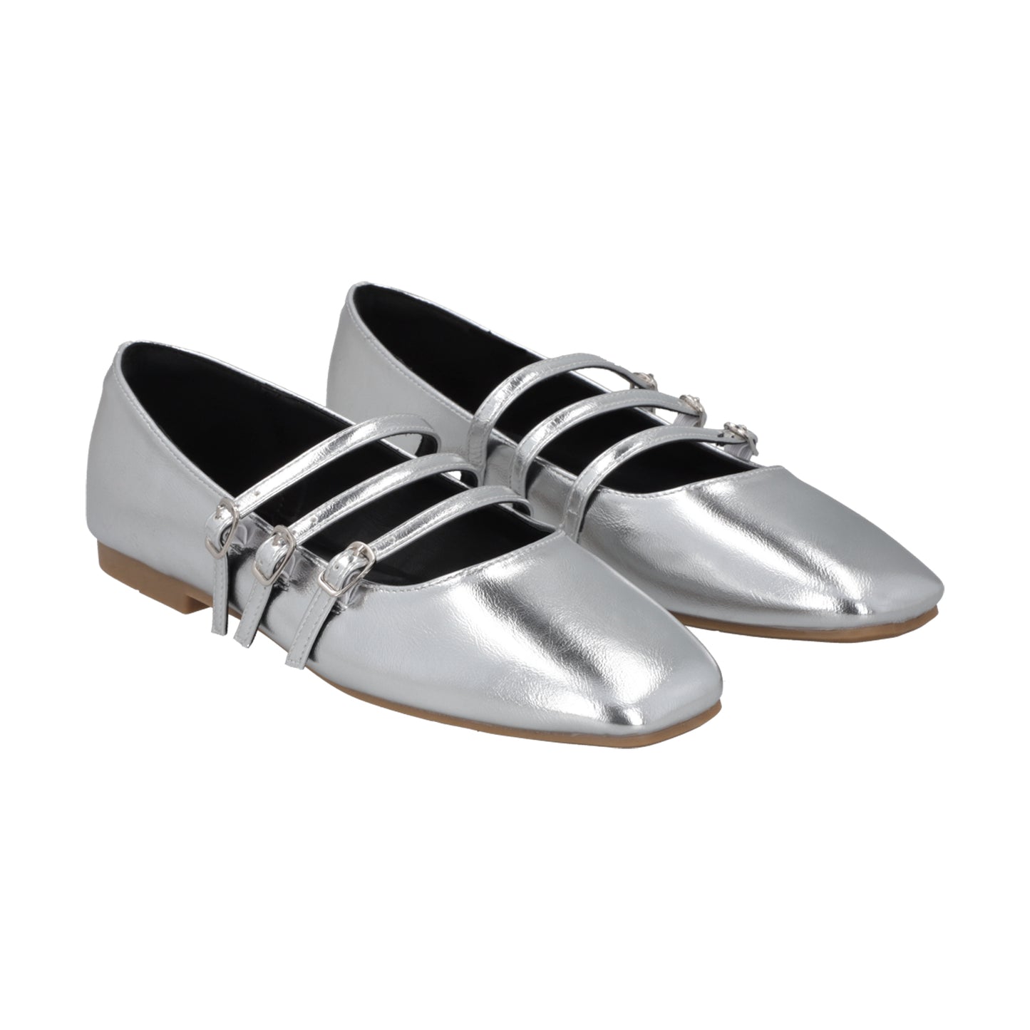 Ballerina Mary Jane Mujer Plata Nati Police