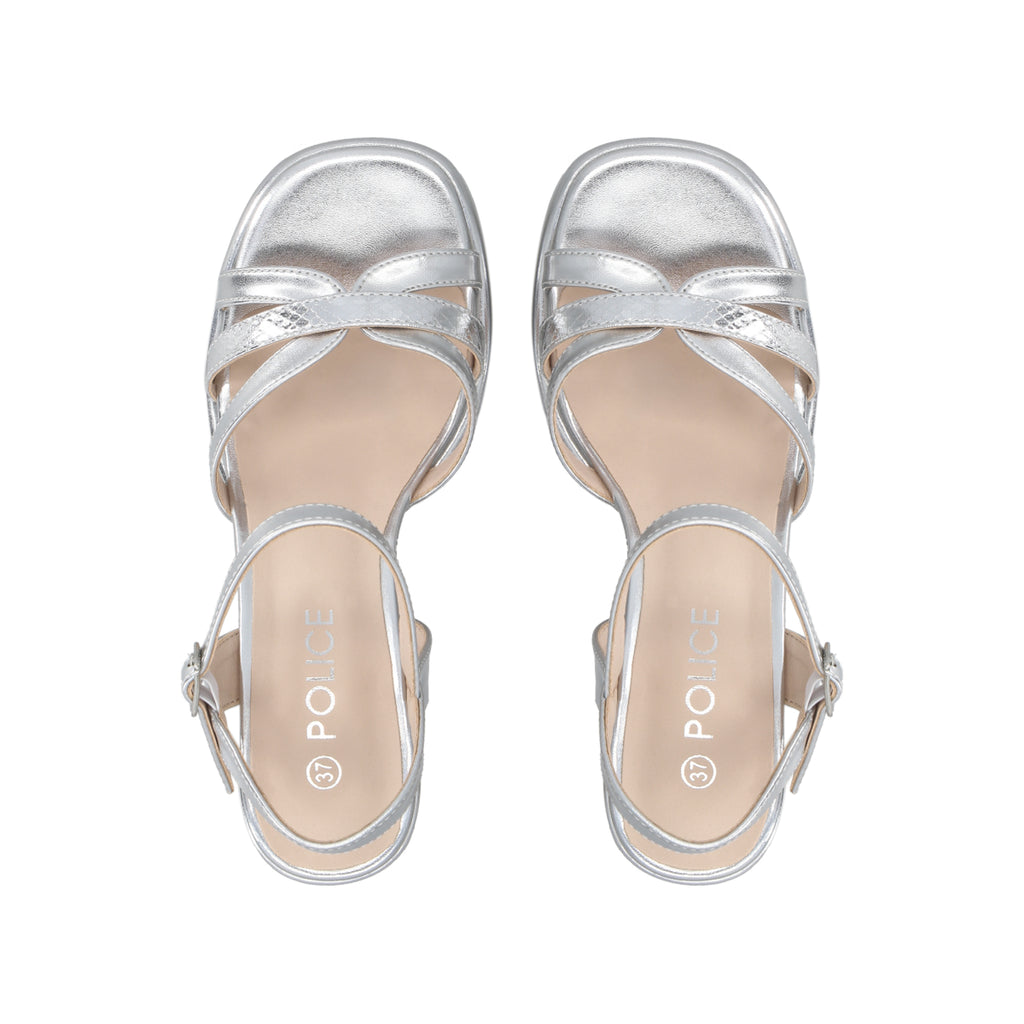 Sandalia Mujer Plateado Lissa Police