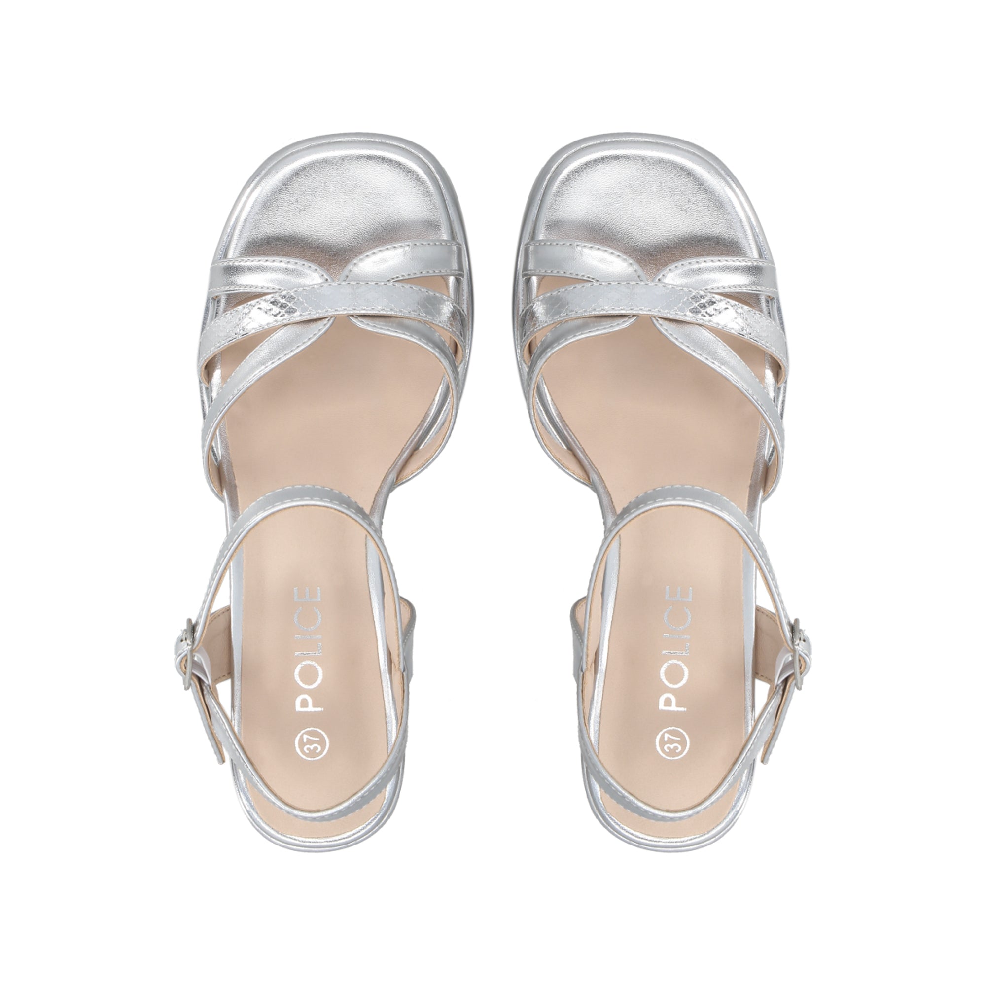 Sandalia Mujer Plateado Lissa Police
